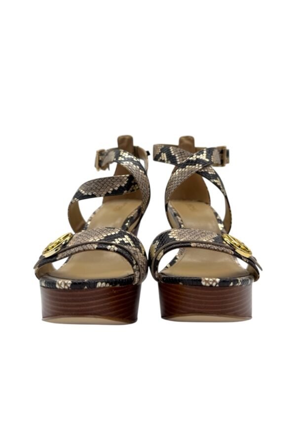 MICHAEL KORS - CARMEN SNAKE SANDAL HEELS - Image 4